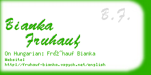 bianka fruhauf business card